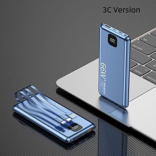 K-X10 Compact Power Bank with LED Display - Yuanfeng Blue