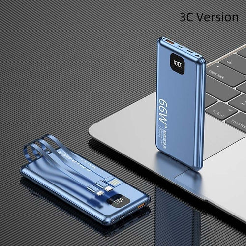 K-X10 Compact Power Bank with LED Display - Yuanfeng Blue