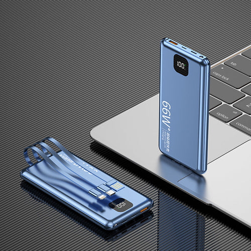 K-X10 Compact Power Bank with LED Display - Yuanfeng Blue