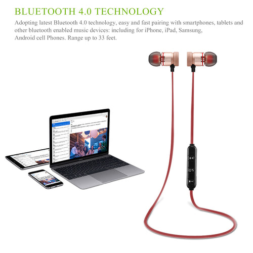 Bluetooth 4.0 Sports Earphones Wireless Headset